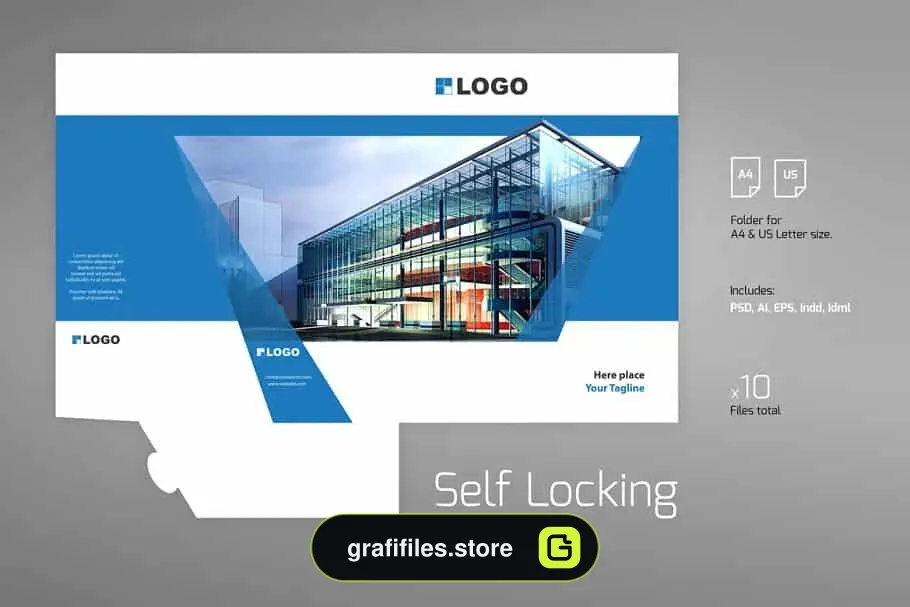 فایل لایه باز پوشه Presentation Folder Template 001