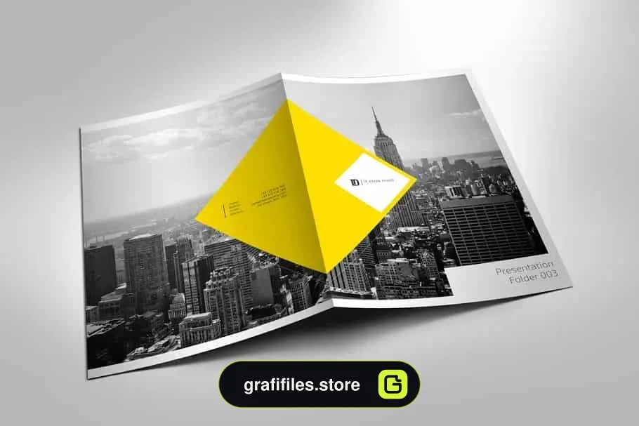 دانلود فایل لایه باز پوشه Presentation Folder Template 003 - 1 فایل لایه باز پوشه Presentation Folder Template 003