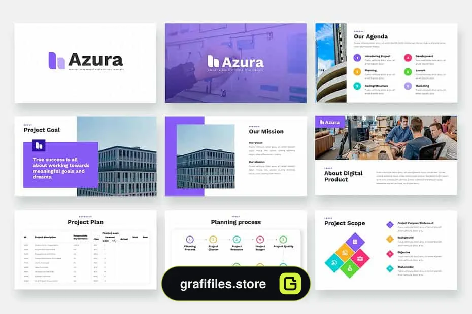 قالب کینوت AZURA – Project Management Keynote Template