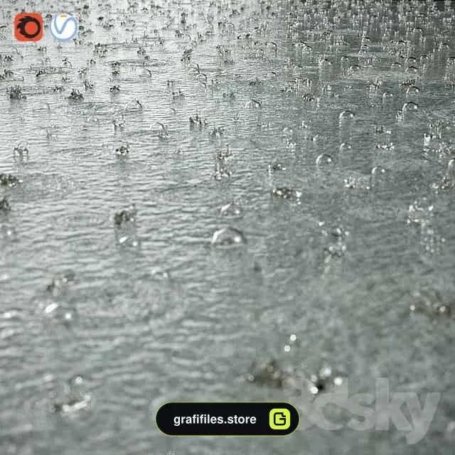 مدل سه بعدی قطره آب