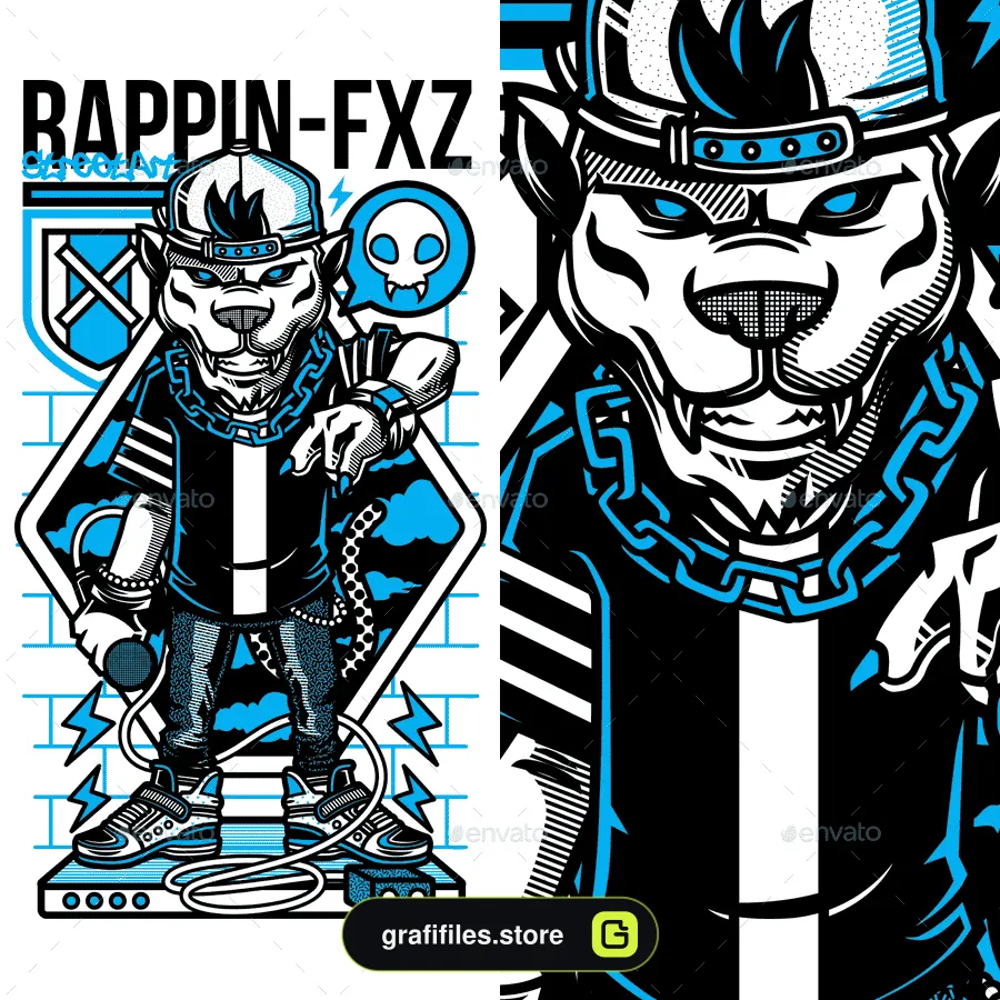 وکتور تیشرت Rappin-FXZ T-Shirt Design