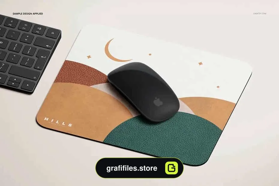 موکاپ ماوس پد مستطیل شکل