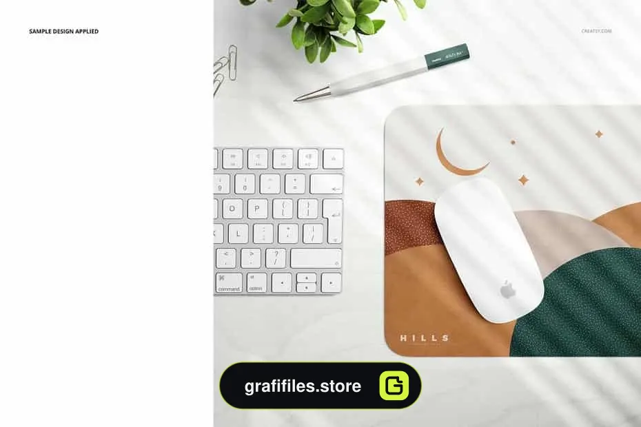 موکاپ ماوس پد مستطیل شکل