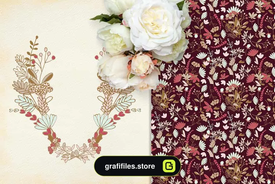 کلیپ آرت گل Renaissance Flowers