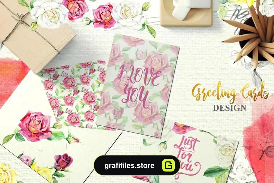 کلیپ آرت آبرنگی گل Rose Technique Watercolor Png