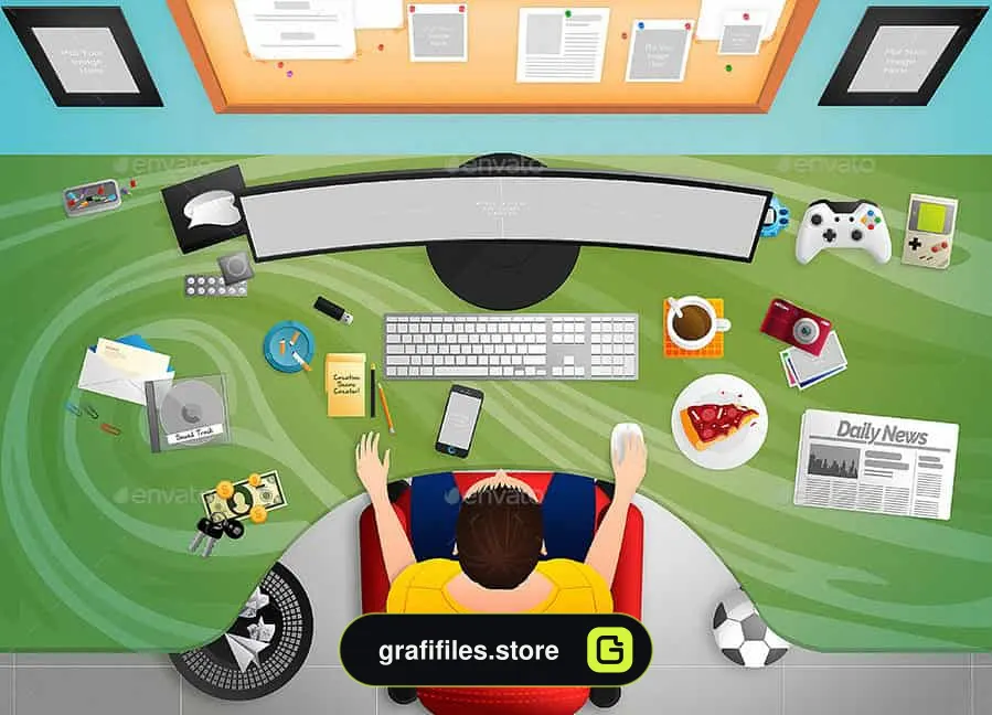 جعبه ابزار ساخت موکاپ میز کار