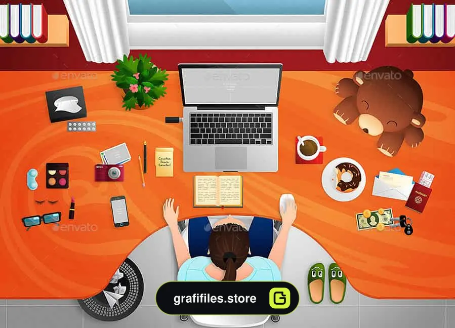 جعبه ابزار ساخت موکاپ میز کار