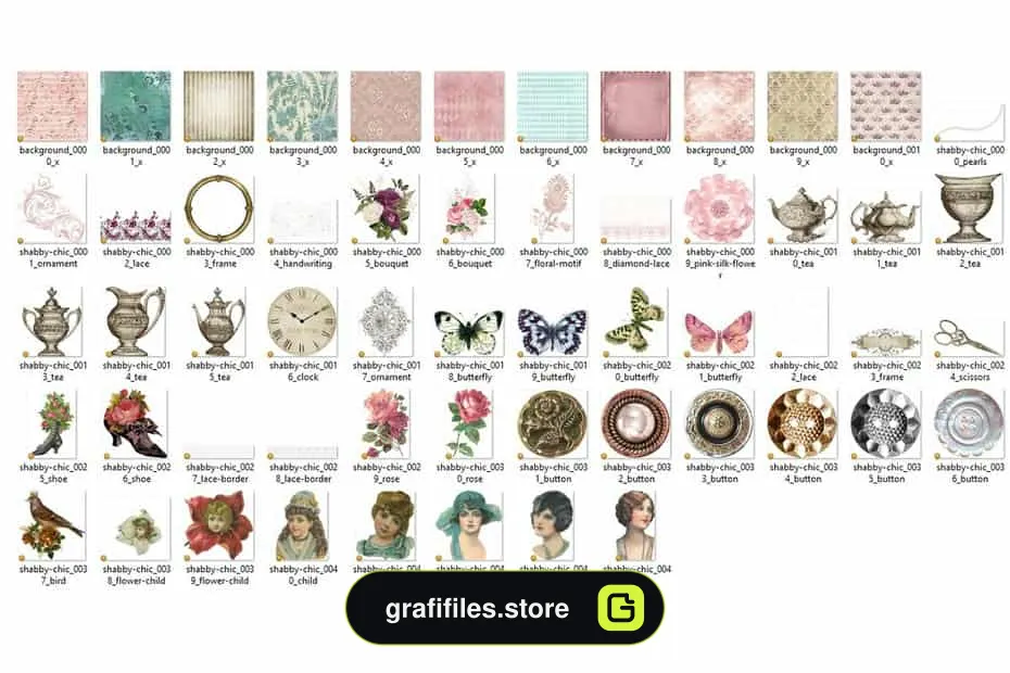 کلیپ آرت Shabby Chic Digital Scrapbooking Kit - 2