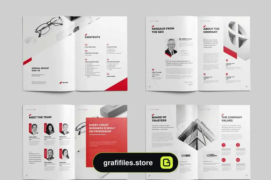 دانلود قالب آماده ایندیزاین گزارش سالیانه Sharp Annual Report - 5 قالب آماده ایندیزاین گزارش سالیانه - 4