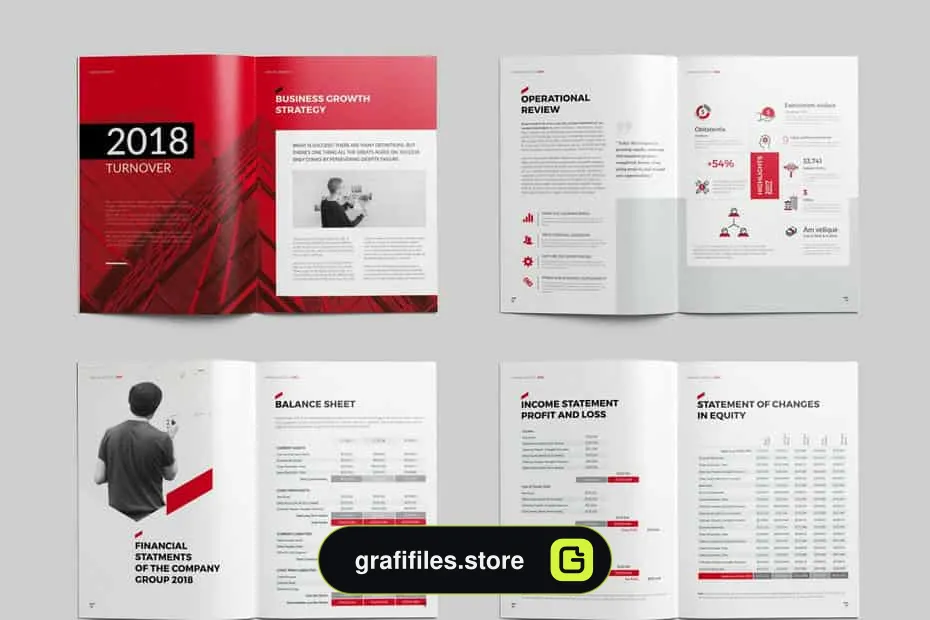 دانلود قالب آماده ایندیزاین گزارش سالیانه Sharp Annual Report - 7 قالب آماده ایندیزاین گزارش سالیانه - 6