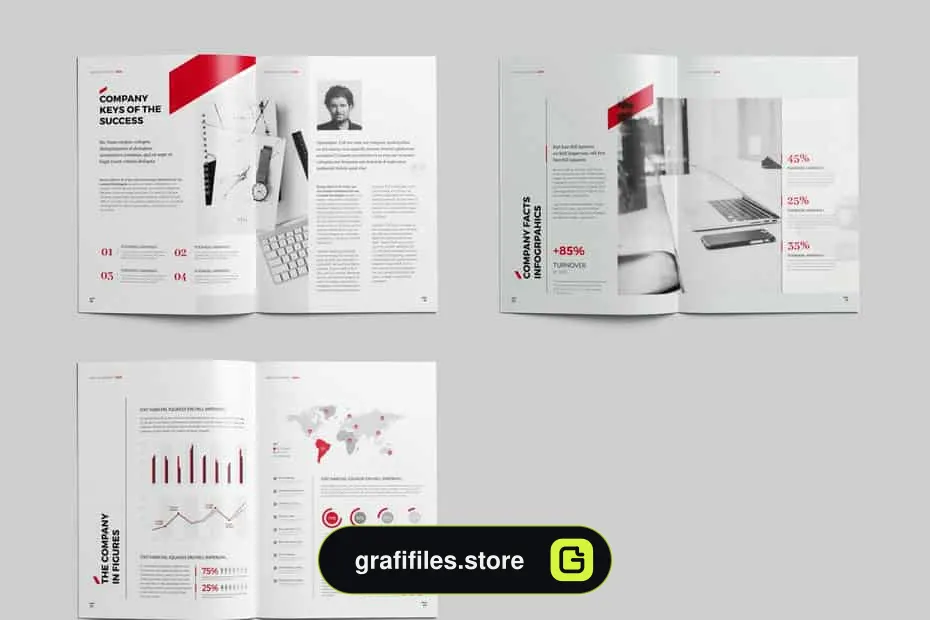 دانلود قالب آماده ایندیزاین گزارش سالیانه Sharp Annual Report - 9 قالب آماده ایندیزاین گزارش سالیانه - 8