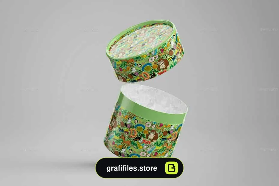 موکاپ قوطی فلزی Short Tube / Can Packaging Mock-Up