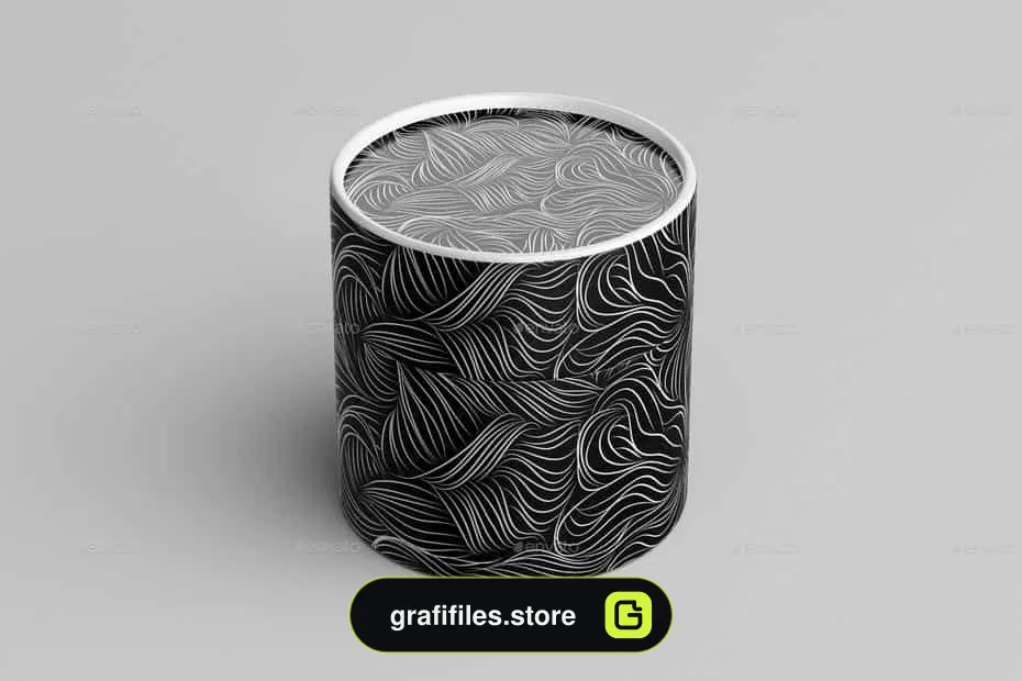 موکاپ قوطی فلزی Short Tube / Can Packaging Mock-Up