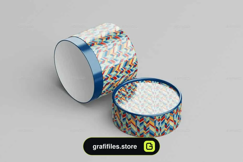 موکاپ قوطی فلزی Short Tube - 8
