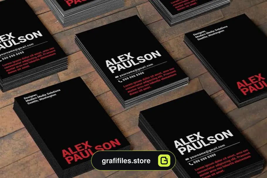 فایل لایه باز کارت ویزیت Simple Business Card Design 014