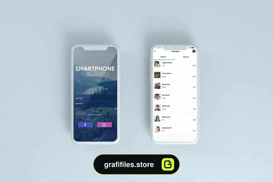 موکاپ تلفن هوشمند