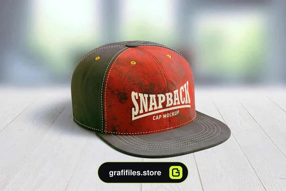 موکاپ کلاه Snapback Cap 3d Mockup