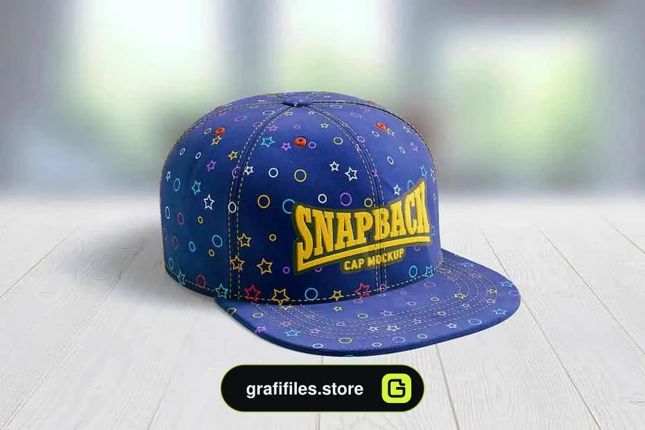 موکاپ کلاه Snapback Cap 3d Mockup