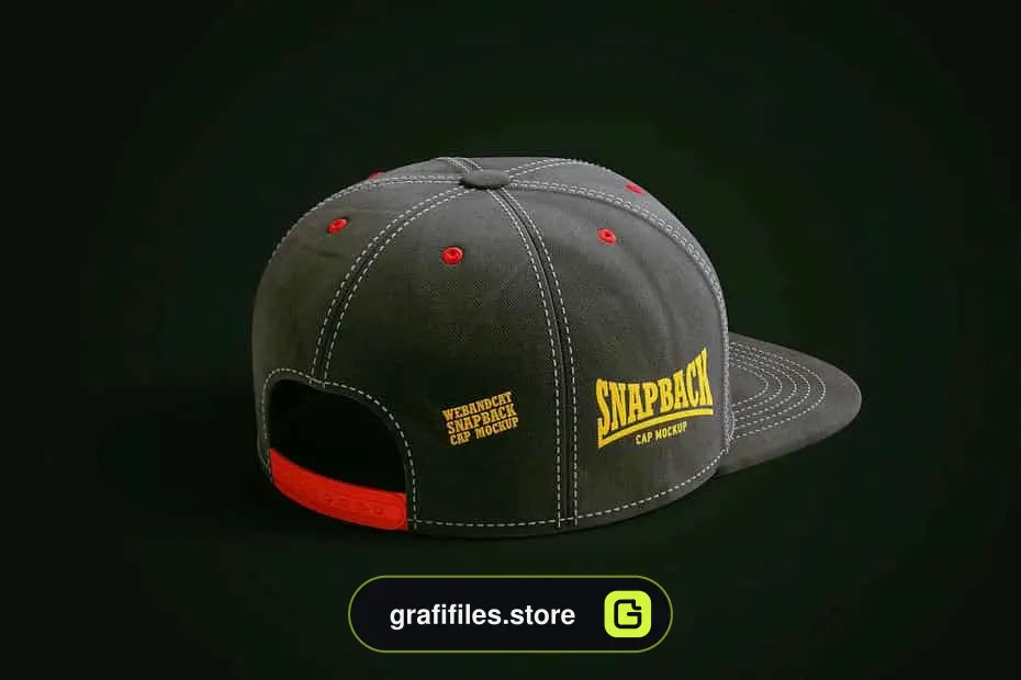 موکاپ کلاه Snapback Cap 3d Mockup