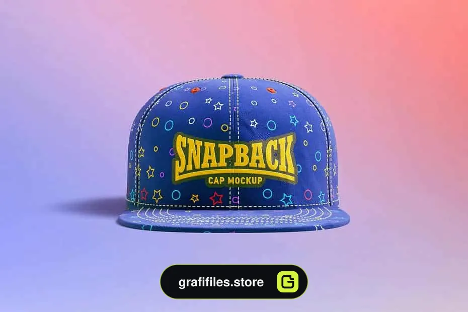 موکاپ کلاه Snapback Cap 3d Mockup