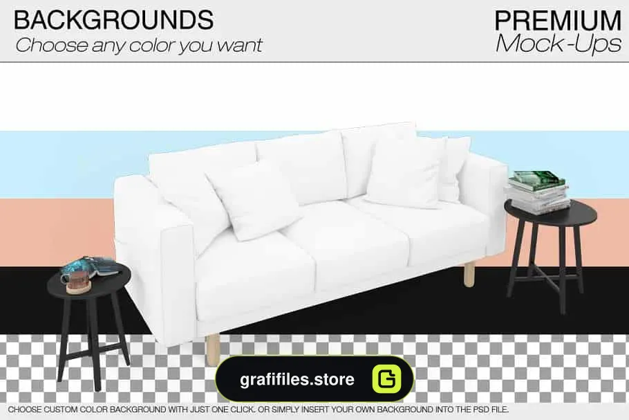 موکاپ مبلمان و کوسن Sofa