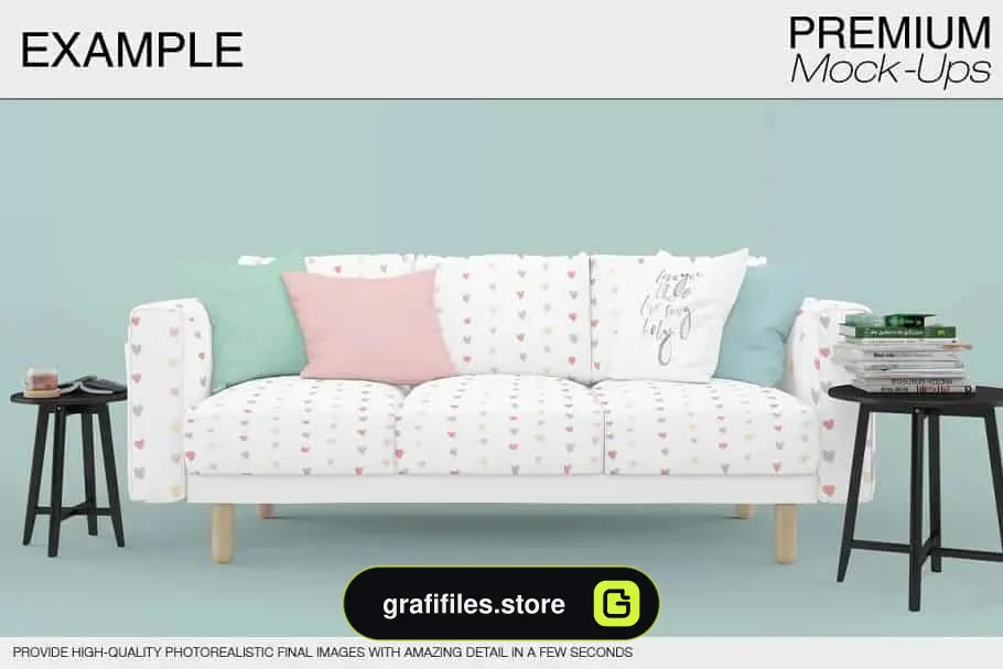 موکاپ مبلمان و کوسن Sofa