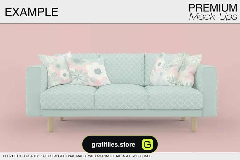 موکاپ مبلمان و کوسن Sofa
