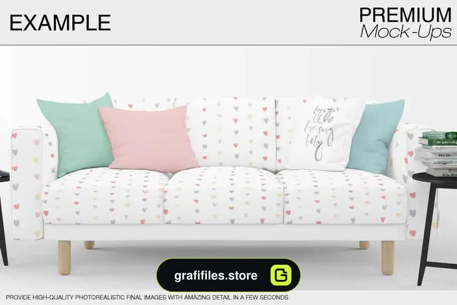 موکاپ مبلمان و کوسن Sofa
