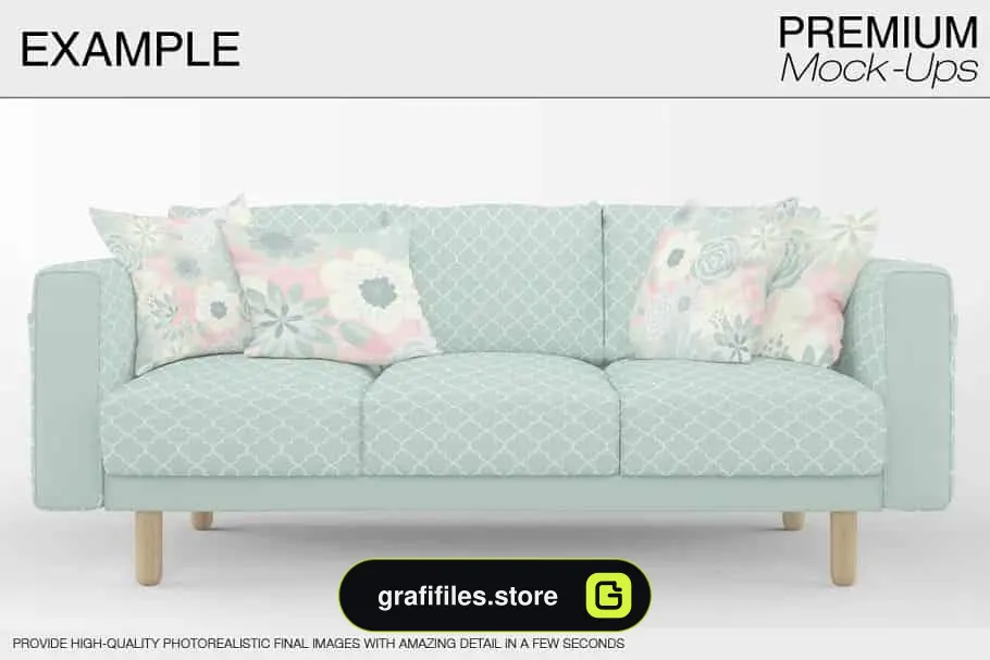موکاپ مبلمان و کوسن Sofa
