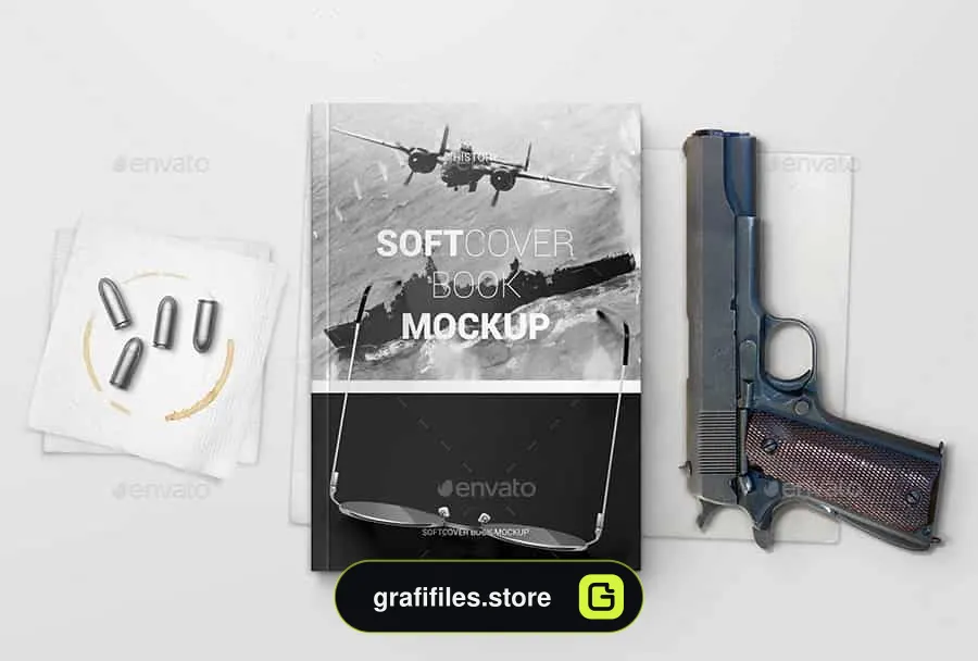 موکاپ کتاب Softcover Book Mockups