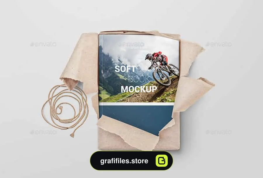 موکاپ کتاب Softcover Book - 4