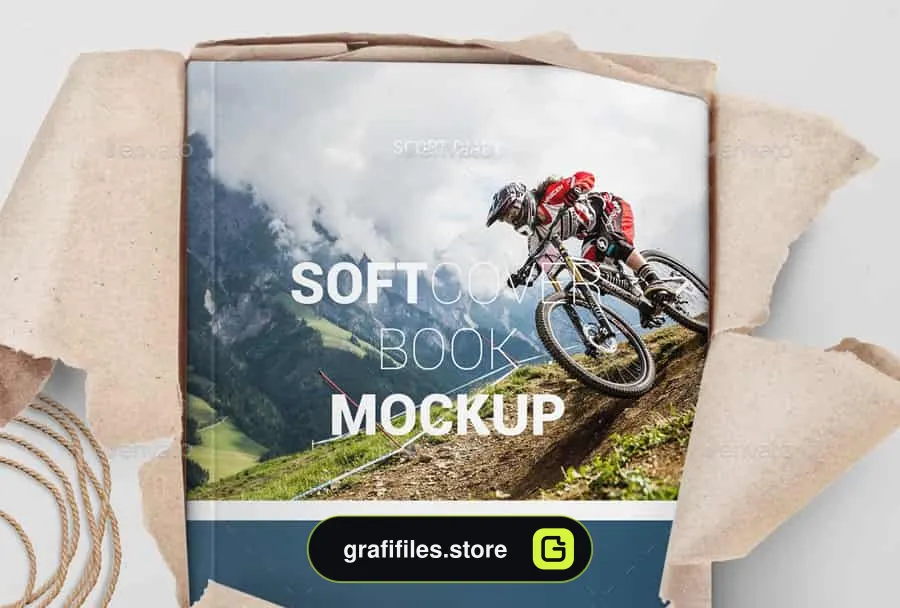 موکاپ کتاب Softcover Book - 6