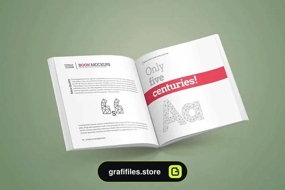 موکاپ کتاب Softcover Square Book Mock-Up