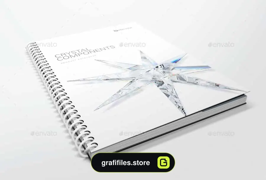 موکاپ کتاب سیمی Spiral Book Binding Mockups 01