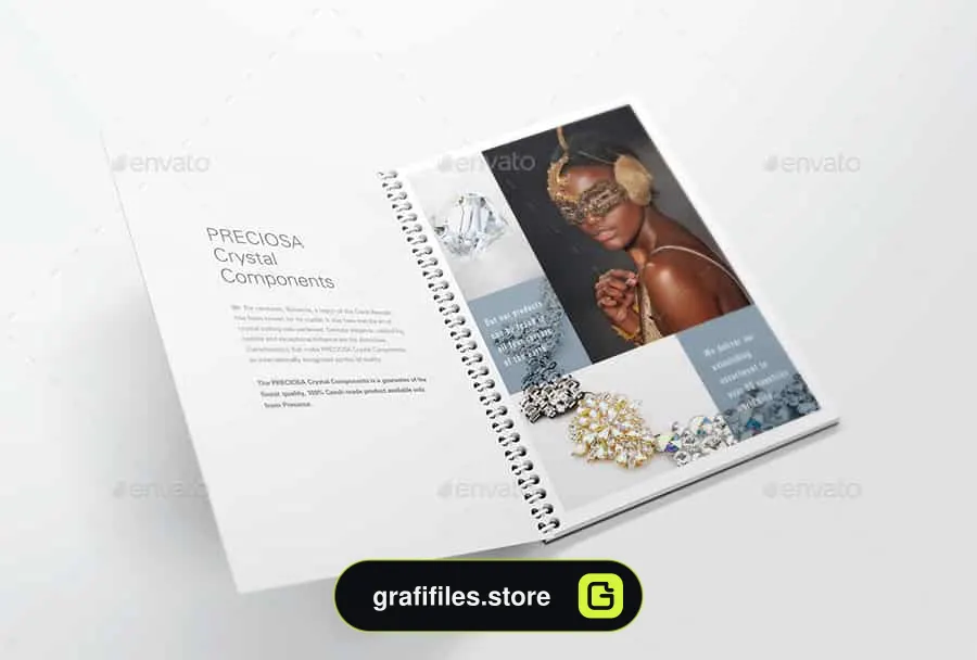 موکاپ کتاب سیمی Spiral Book Binding Mockups 01