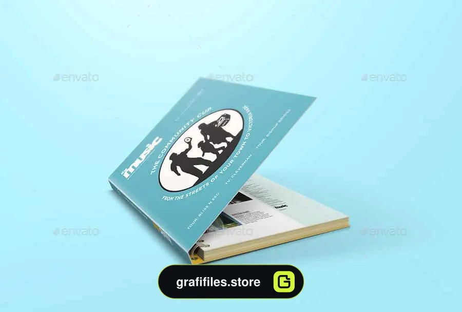 موکاپ کتاب سیمی Spiral Hardbound Book With Folder Cover Mockups
