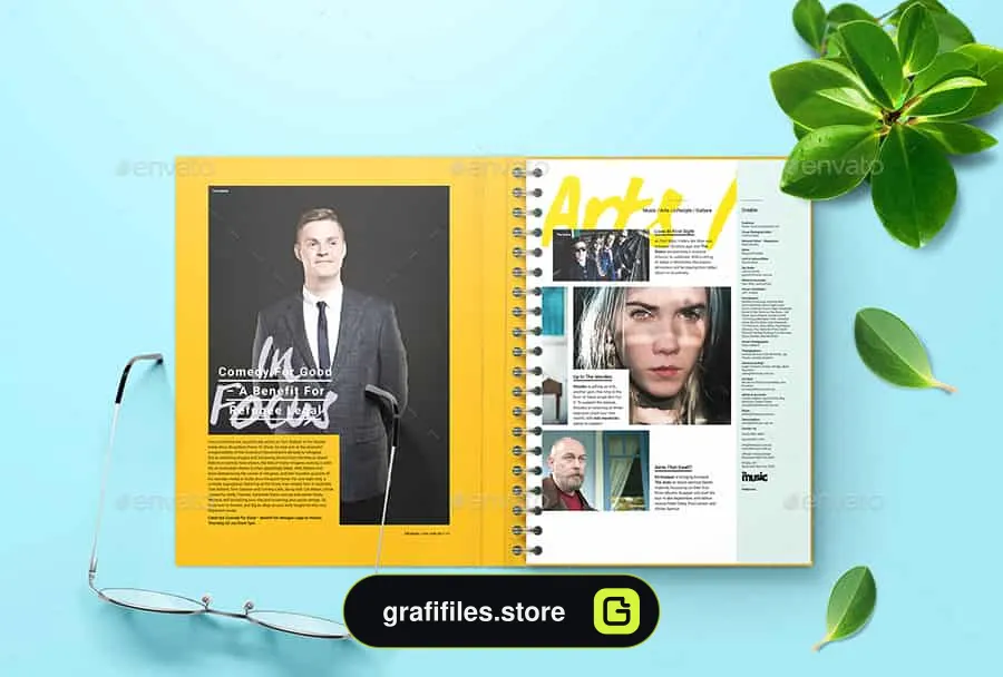 موکاپ کتاب سیمی Spiral Hardbound Book With Folder Cover Mockups