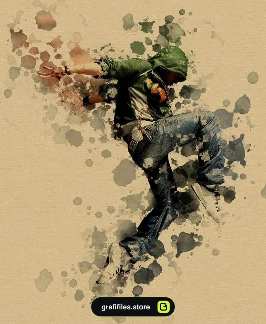 افکت پاشیدن رنگ