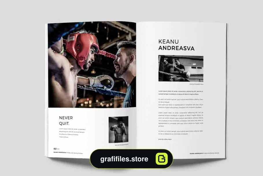 قالب آماده ایندیزاین مجله ورزشی Sports Magazine