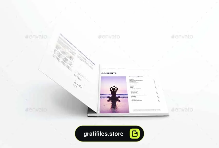 موکاپ کتاب Square Screw Bound Book Mockups