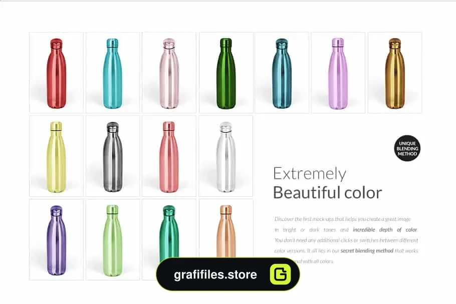 موکاپ بطری آب فلزی Stainless Steel Water Bottle Mock-up