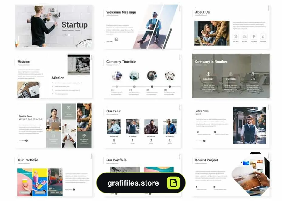 قالب پاورپوینت استارت آپ Startup – Powerpoint Template