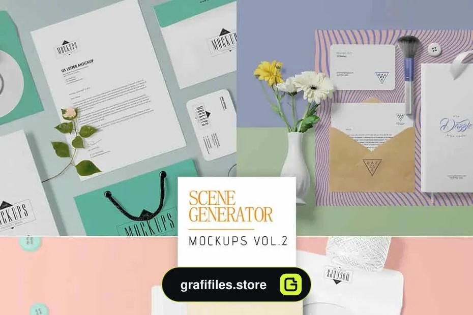 موکاپ ست اداری Stationery - 9