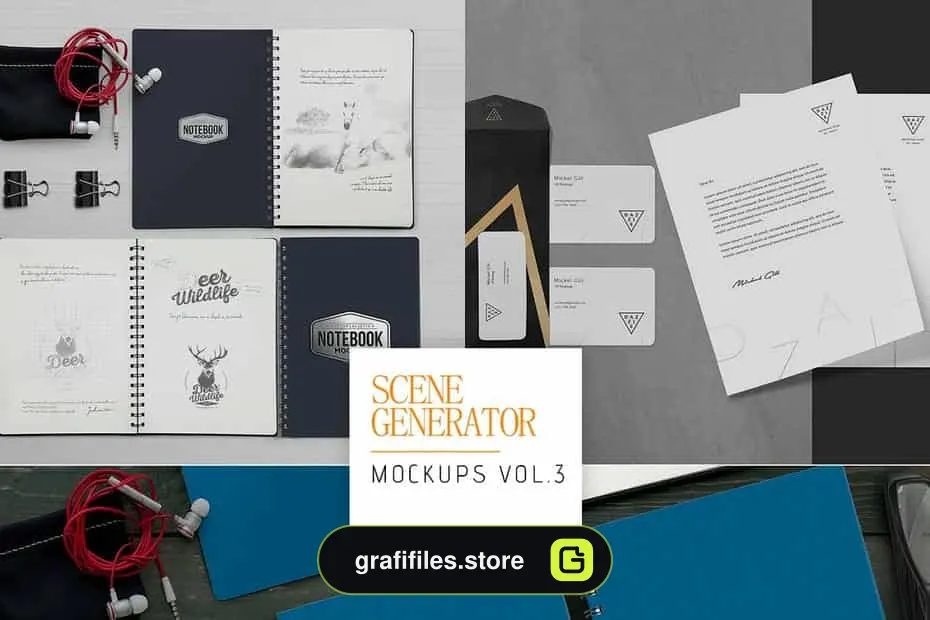 موکاپ ست اداری Stationery - 11