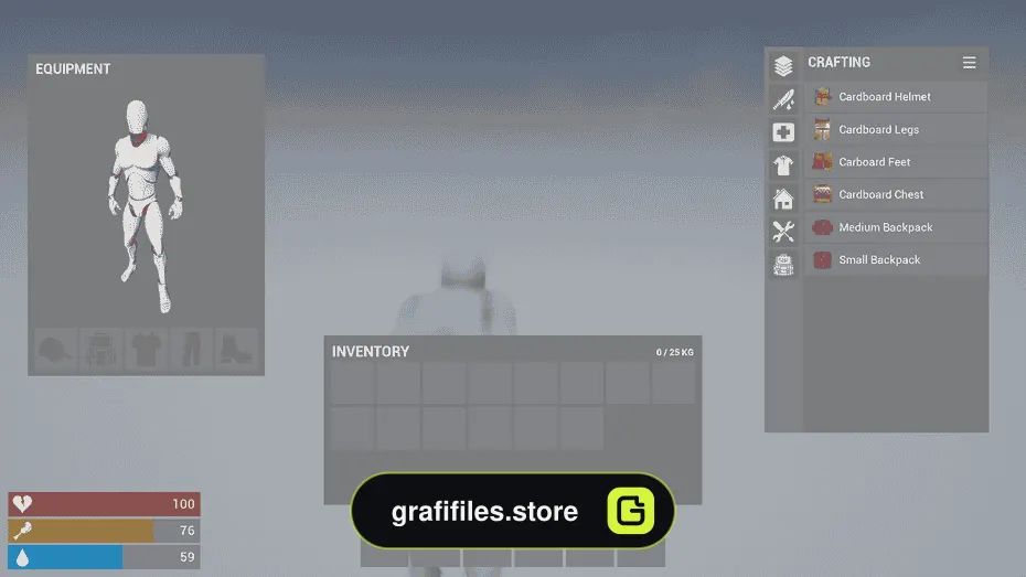 Survival Inventory برای آنریل انجین - 1