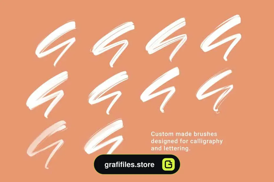 براش Textured Calligraphy Brushes for Procreate