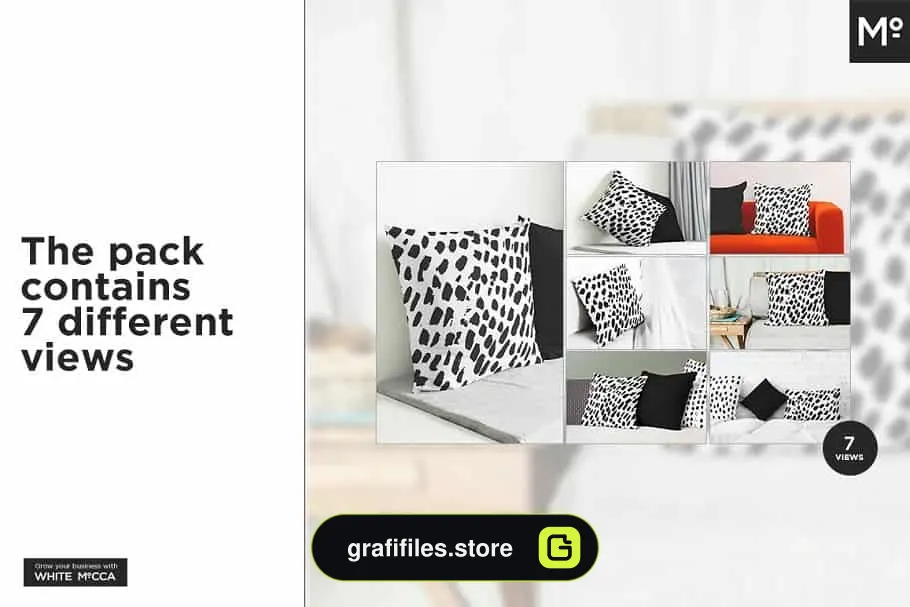 موکاپ بالش Throw Pillows Mock-ups Set