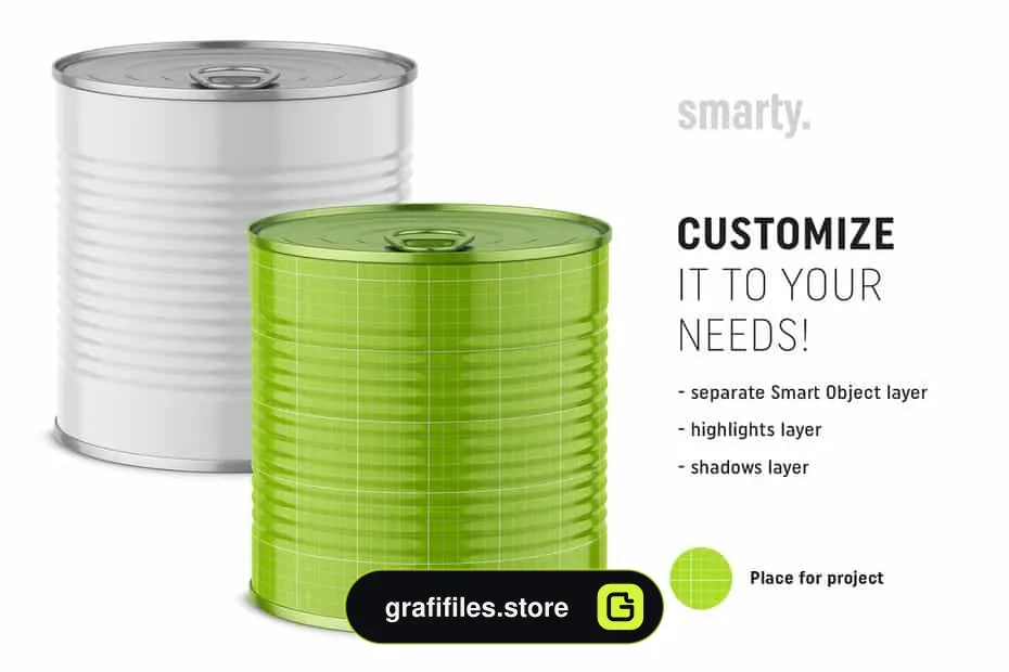 موکاپ قوطی کنسرو Tin can mockup