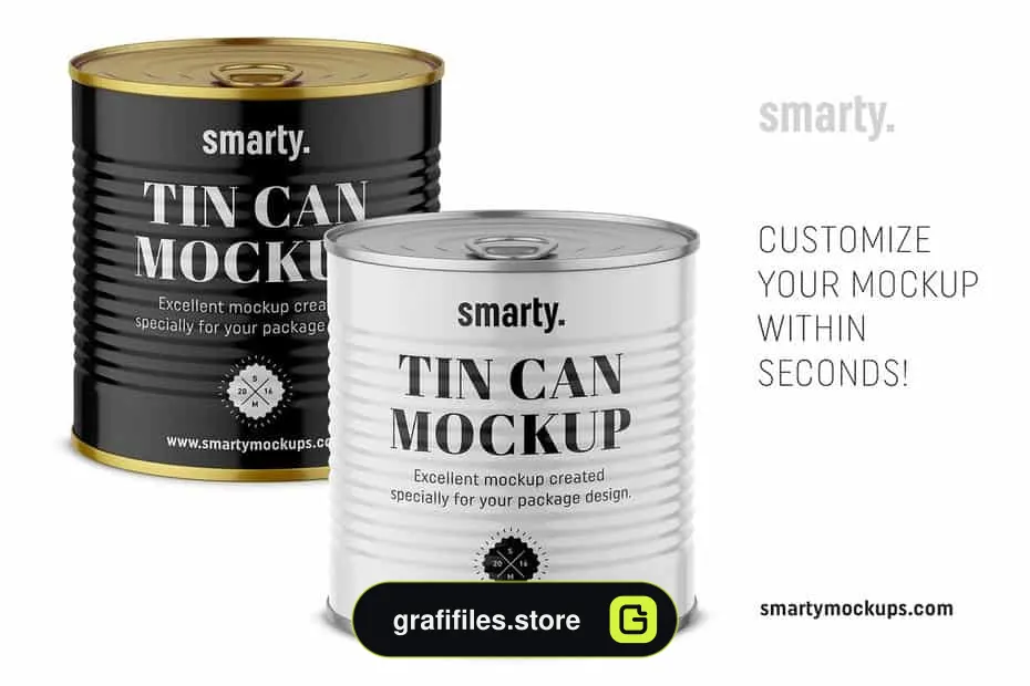 موکاپ قوطی کنسرو Tin can mockup