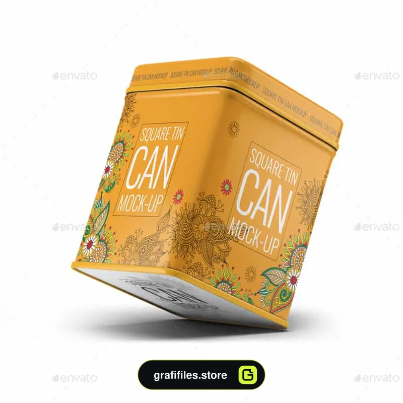 موکاپ قوطی فلزی